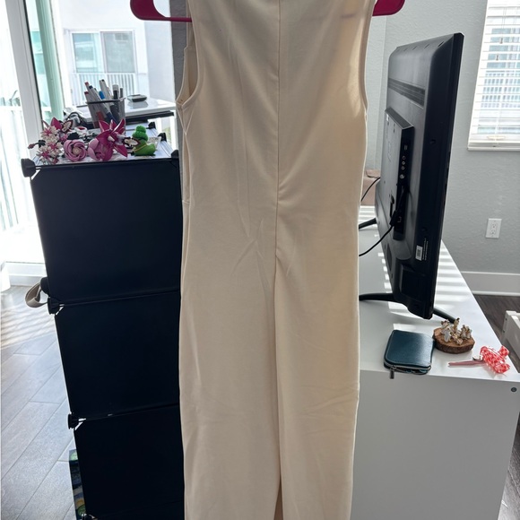 SHEIN Pants - SHEIN Cream Sleeveless Jumpsuit